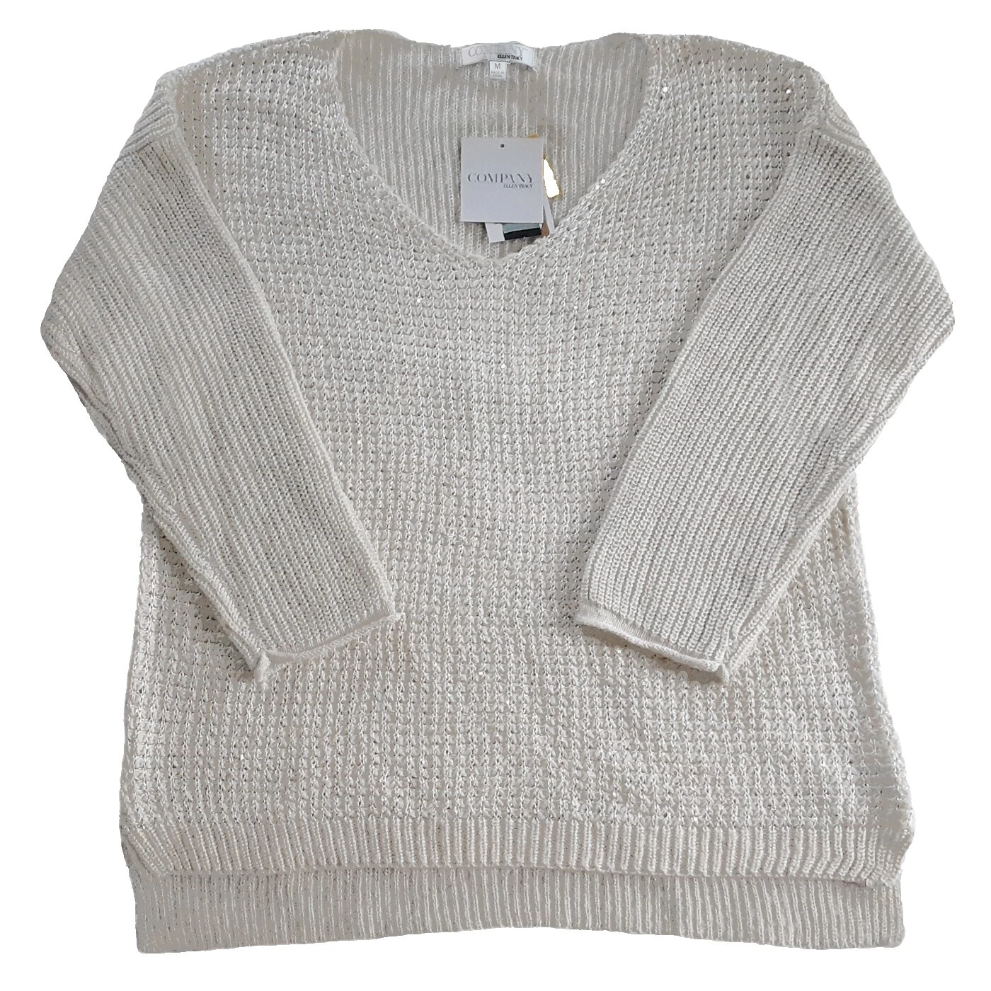 Suéteres femininos Ellen Tracy Branco
