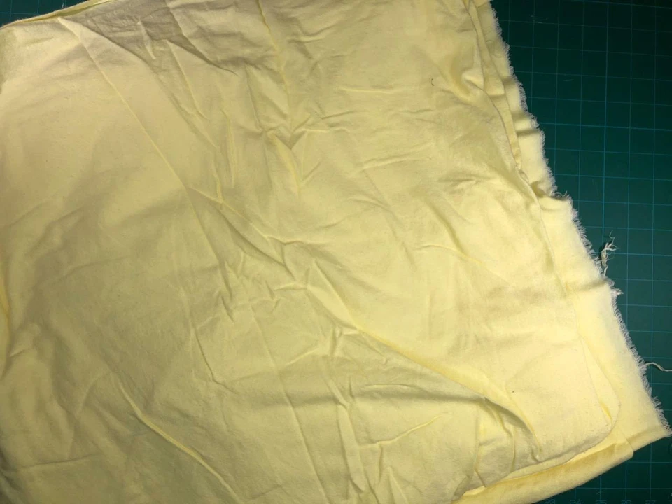 Light Yellow Muslin Fabric 5 yards total.  Lightweight loose weave unbranded - Image 4 of 4