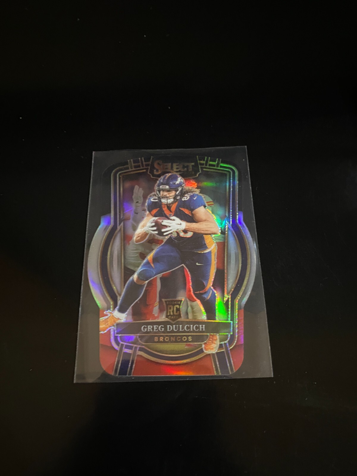 Greg Dulcich 2022 Select Club Black Red Prizm Die Cut RC Broncos 271 PWE