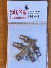 Diesel Locomotive Steps - For F45 & FP45  5 Pieces  Brass Cal Scale 190-449 HO
