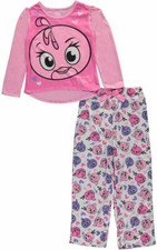 Angry Birds  Girls' Stella Bird 2 Piece Long Pajamas Set  Jersey Sleep Lounge Set