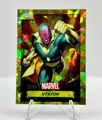 2024 Topps Chrome Marvel VISION Gold Sapphire #57 Avengers Disney /50