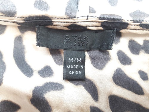 ATM Anthony Thomas Melillo 100% Silk Size M Bomber Jacket Women's Cheetah - Picture 7 of 8