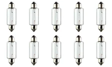 Box of 10 Bulbs #400115, Festoon, 6V, 15W, 15 * 44mm (12850 / 6451)