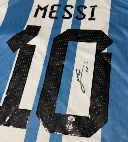 Lionel "Leo" Messi Signed Argentina Pro Style Soccer Jersey W/ COA