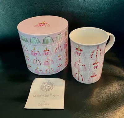Rarität! NEU! Christopher Vine Design Inhension Tasse mit runder Box rosa pink T