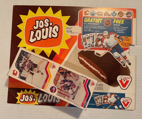 1983-84 Vachon Hockey Card Double Panel Card Set 80 & Box Top Vintage Hockey NHL