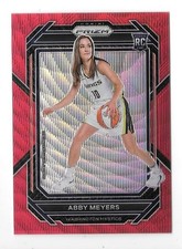 2023 PANINI PRIZM WNBA RC #143 ABBY MEYERS ROOKIE CARD RUBY WAVE PRIZM,MYSTICS