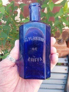 Cobalt Blue Au Planteur De Caiffa Glass Bottle