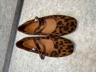 Woman's Flats leopard print Cider Strap size