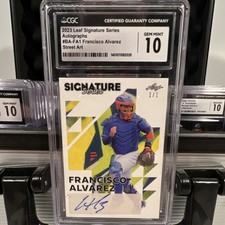 Leaf 2023 Signature Series Francisco Alvarez Street Art 1/1 Auto CGC 10