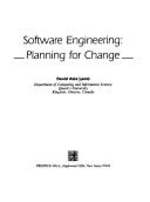 Software Engineering : Planning for Change Hardcover David A. Lam