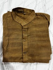 Mebaz Men s Brown Cotton Kurta Tunic Traditional Kurtas/Kurti Size 95 cm