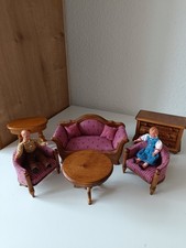 Puppenhaus Puppenstube Bodo Hennig Sofa-Set Kommode Nähtischen 1:10
