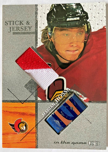 2003-2004 IN THE GAME-USED STICK & JERSEY MARIAN HOSSA SJ-23 OTTAWA SENATORS