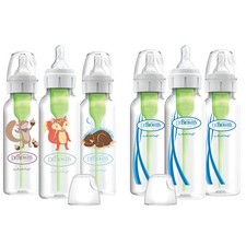 Dr. Brown's Options Narrow Baby Bottles 8 oz Level 1 Slow Flow 6 Pack 0m 