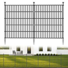 No Dig Garden Fence Outdoor for Yard, 32in H x 11.8ft L  5 Panels Animal ...