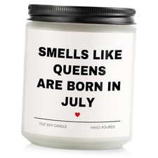Gifts for Women, Queens are Born in July Candle, 30th 40th 50th July Birthday