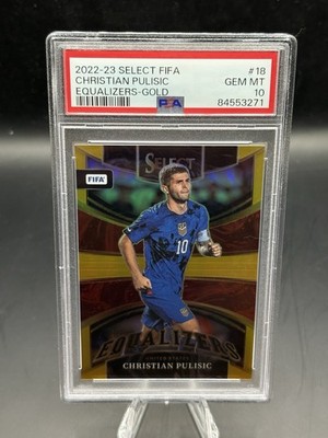 2022-23 Select FIFA Christian Pulisic FIFA Equalizers GOLD 10/10 USA 10 PSA 10