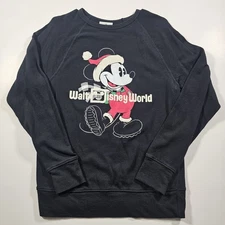 Y2K Walt Disney World Holiday Long Sleeve Santa Mickey Size Small Unisex 