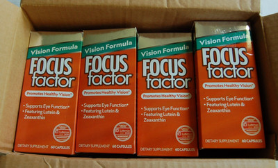 Lot of 4 Focus Factor Vision Formula 60 Capsules Each, Healthy Vision Exp 5-25