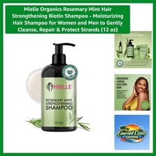 Organic Rosemary Mint Hair Shampoo - 12 oz Biotin Infused for Stronger Strands