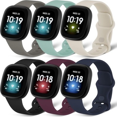 Fitbit Versa 3/4 Armband Silikon Sport Ersatzarmband für Damen Herren Uhr