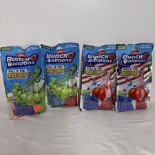 ZURU Bunch O Balloons Self-Sealing Water Balloons Lot of 4 100 in 60 Seconds