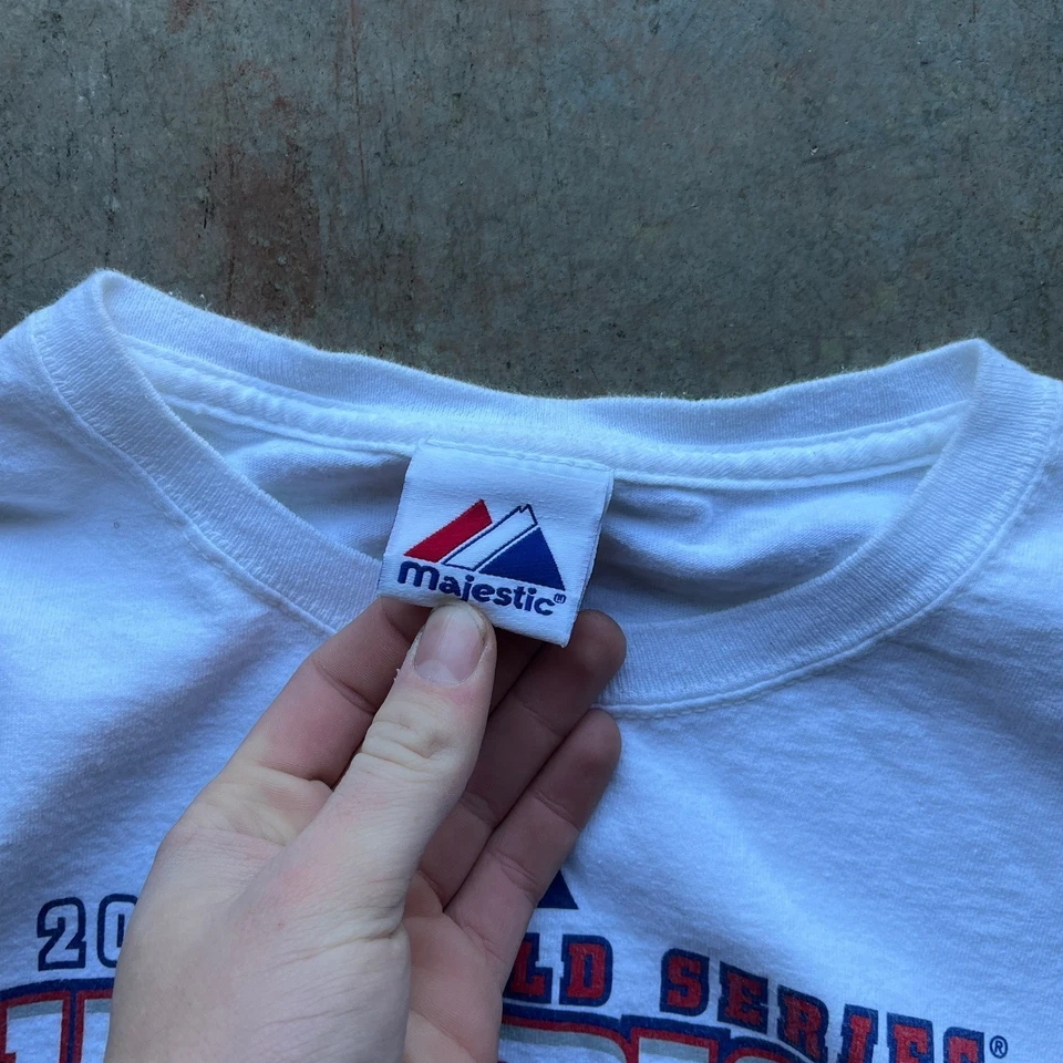 Philadelphia Phillies 2008 Serie Mundial Campeones Camiseta Majestuosa Hombres Grande Foto 3 de 4