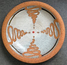 Simon Leach Studio Pottery Large Decorated Plate platter David Bernard Interest