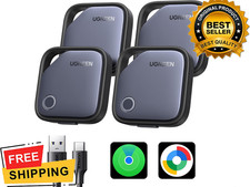 4 Pack Rechargeable Air Tracker Tags Bluetooth Key Finder for iOS Android Keys