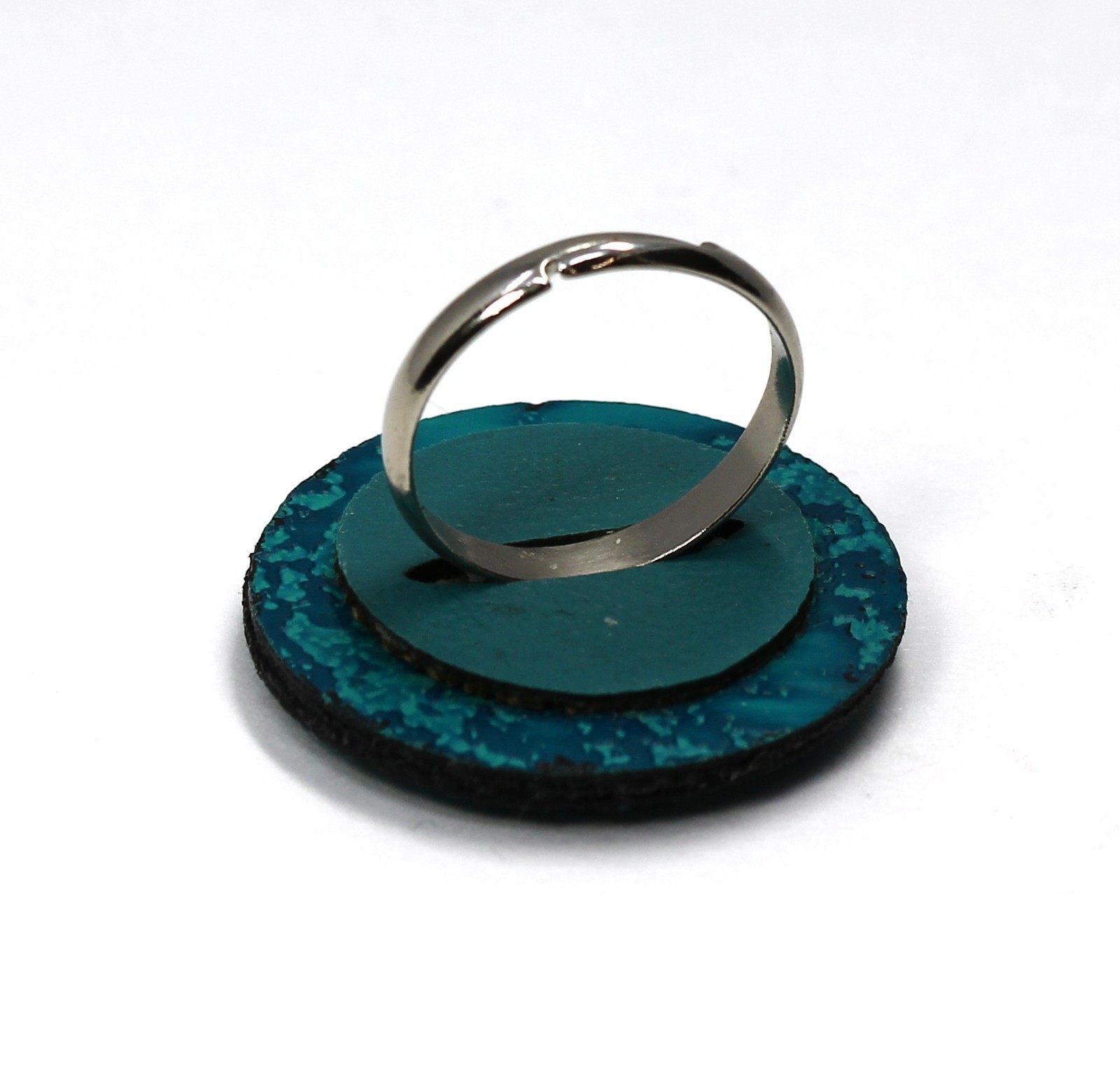 50 Adjustable Statement Rings Pleather Mixed Colo… - image 8