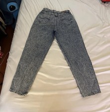 Vintage 80s/90s Lee Acid Washed High Wasted Mom Jeans Size 14 Med 30.5X31 USA