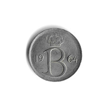1964 Belgium - 25 Centimes - 593 - Copper Nickel - 1.8g