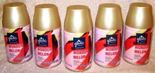 LOT 5 GLADE AUTOMATIC SPRAY REFILLS WONDER MELON LTD ED FITS AIR WICK WATERMELON