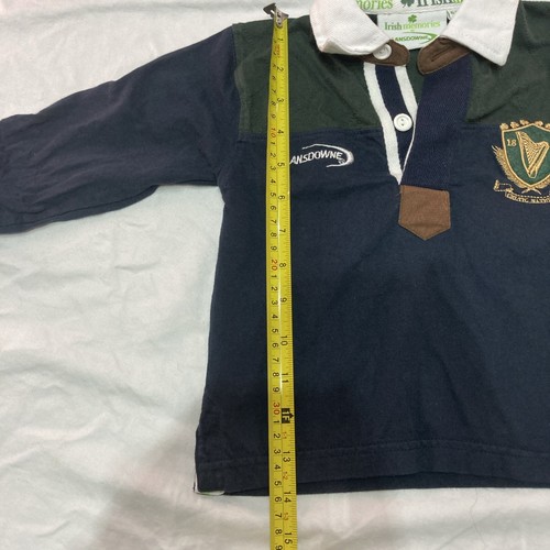 Heritage Collection By Lansdowne The Rugby Ireland Long Sleeve Polo Kids 6/12 - Picture 9 of 11