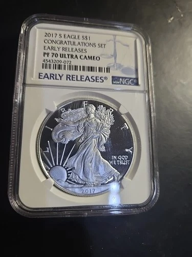2017-S $1 SILVER AMERICAN EAGLE Congratulations Set NGC PF70 Early Release