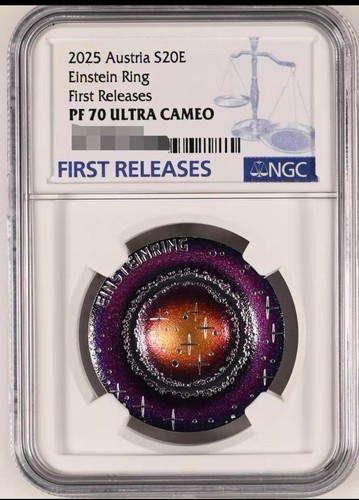 NGC PF70 2025 Austria €20 Silver Coin - Beauty of the Universe: Einstein Ring - Picture 1 of 2