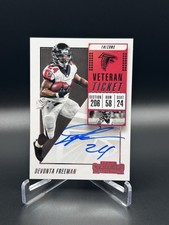 2018 Panini Contenders - Veteran Ticket Autographs Devonta Freeman #VT-DF (AU)