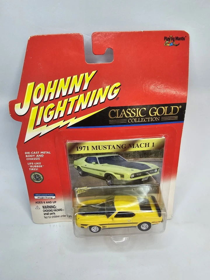 Johnny Lightning Classic Gold Collection 1971 Mustang Mach 1 Yellow - Image 3 of 4