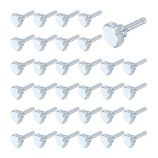 40 PCS M3x10mm Flat Knurled Thumb Screws Carbon Steel Zinc Plated Fasteners