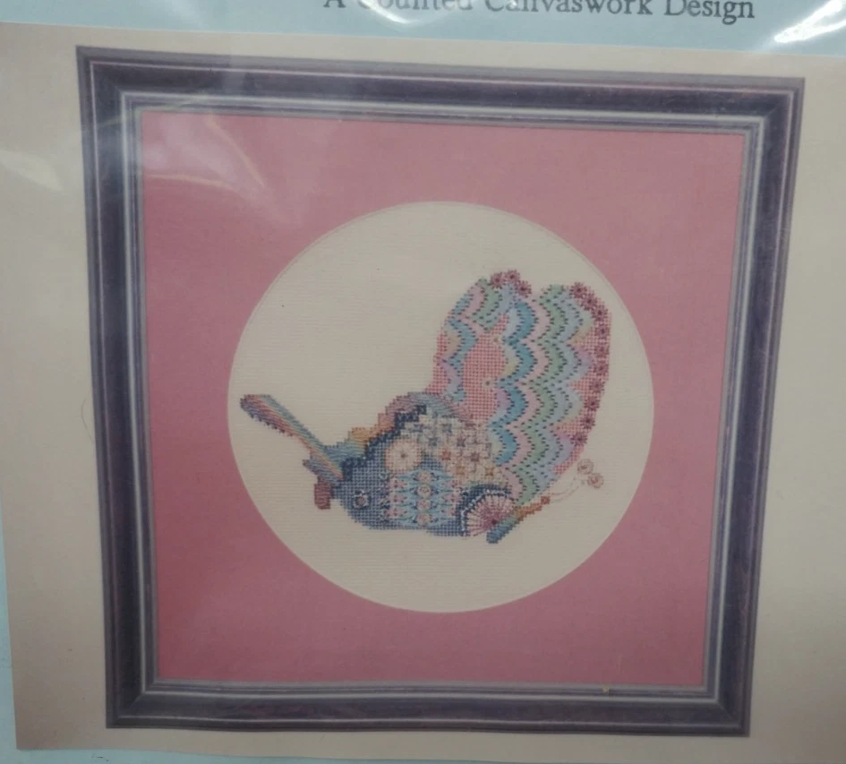 Butterfly Embroidery Patterns Lot of 4 Counted Canvas Work Designs - Image 2 of 4