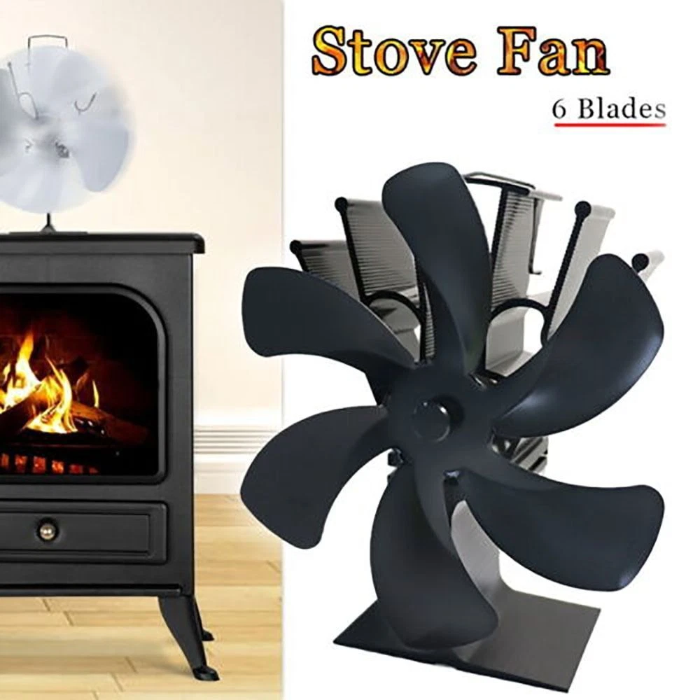 Log Burning 6 Blade Stove Fan Fireplace Fan Stove Top Fan Fireplace  Accessories 882887631252 | eBay