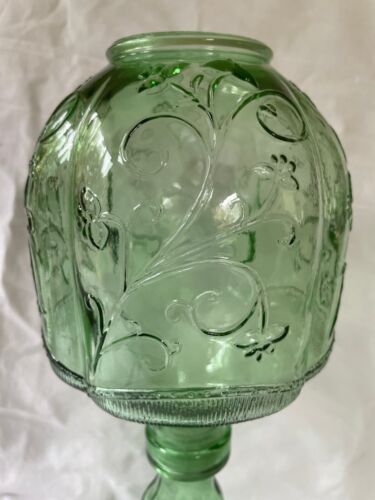 Grand porte-chandelier vintage Italie Empoli MCM vert - Photo 2 sur 9