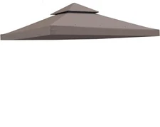 10' x 10' Gazebo Replacement Canopy Top Cover for 2 Tier Canopy Patio Garden ...