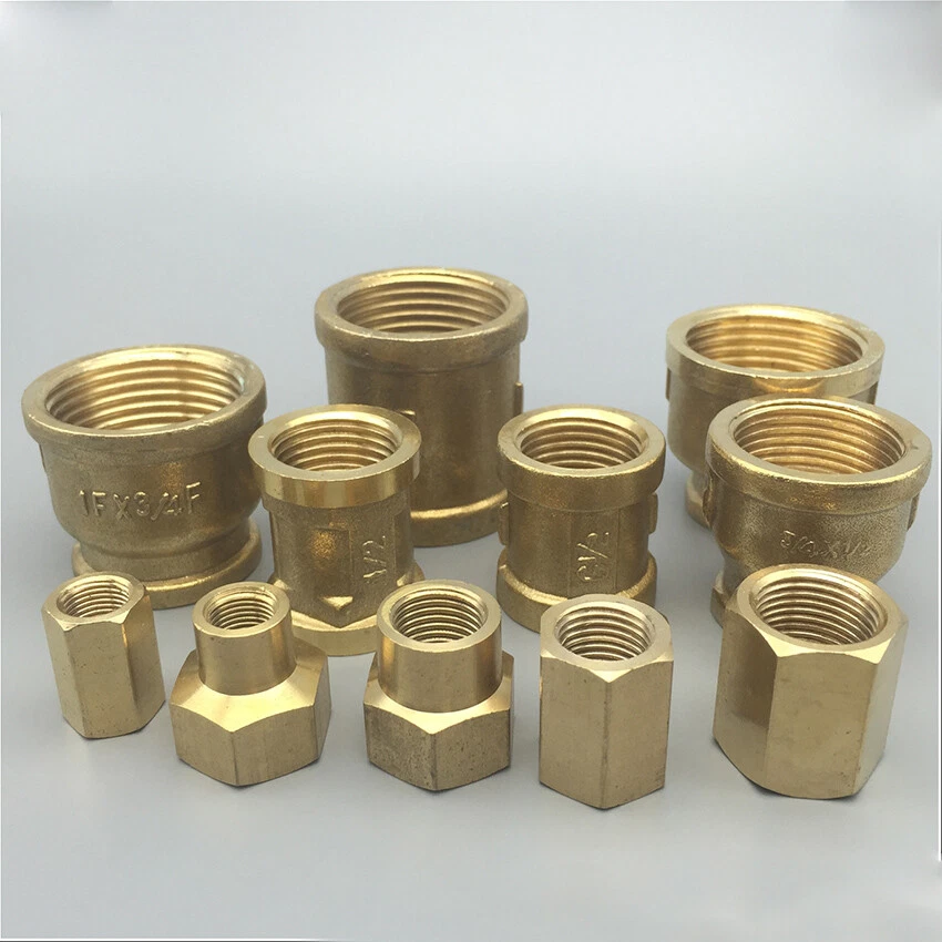 Brass Coupling Pipe Fittings 1/8" 1/4" 3/8" 1/2" 3/4" BSP Female Thread Coupler - Image 2 of 4