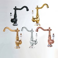 Brass Ceramic Base Kitchen Sink Bathroom Basin Faucet Swivel Mixer Tap fzh033