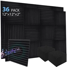 Ikaufen 36 Pack Acoustic Foam Panels, 2" X 12" X 12" Studio Foam 36 Pack-2