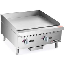 24" Commercial Griddle Heavy Duty Manual Flat Top Griddle 60,000 BTU