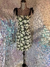 Alice + Olivia Maryanne Floral Minidress Moonlight Sz 12 AUTHENTIC NWT